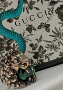 ライオンリング 緑石付|GUCCI
