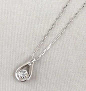 4℃ K10 石付きネックレス 1.0g 40cm|4℃