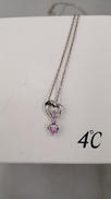K10ピンク石付きネックレス|CANAL4℃