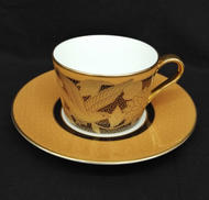 カプチーノ碗皿 橙絵花鳥文|NORITAKE