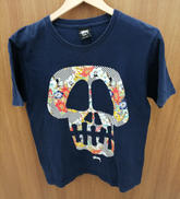 スカルフラワーTシャツ|STUSSY
