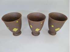 金箔カップ3P|九谷焼