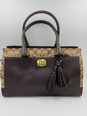 レザー切替ハンドバッグ|COACH