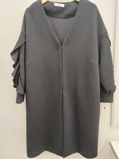 Vネックフリルスリーブコート|FENNNEL