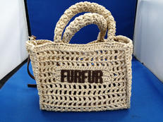 ラフィア ロゴトートバッグ|FURFUR