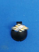 K18 PT900コンビ石付きリング|-