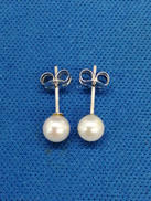 K14WG石付きピアス|