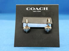 キルテッドシグネチャーハートピアス|COACH