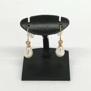 パール付きピアス|K18