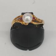 K18リング|宝石付きリング