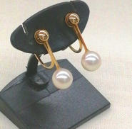 K18石付きイヤリング|K18