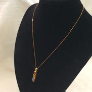 K18石付きネックレス|K18