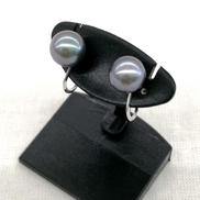 K14WG石付きイヤリング|K14WG