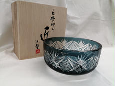 菓子鉢|色被せ切子 匠