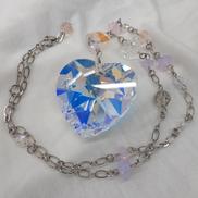 ロングネックレス|クリスタル風