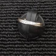 ダイヤモンド付きリング ダイヤ欠けあり|K10WG