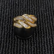 ダイヤ付きリング|K18