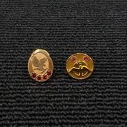 K10赤色石付きタイタックセット|K10