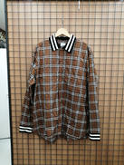 ﾁｪｯｸﾌﾟﾘﾝﾄﾛﾝｸﾞｽﾘｰﾌﾞｼｬﾂ|BURBERRY