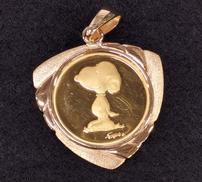 K24SNOOPYペンダントトップ枠K18|宝石無しペンダントトップ