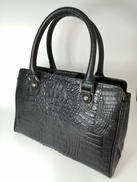 ワニ革ハンドバッグ|-