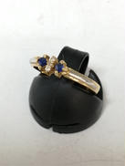 K18.PT900石付きリング|-