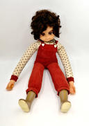 レトロ　オーバーオールの人形|メーカー不明
