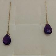 K10紫石つき破損ピアス|ETE