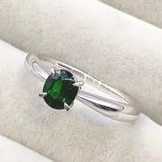 リング　緑石付き|-