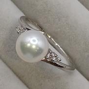 PT900真珠付リング|-