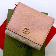 GGマーモント2つ折り財布ピンク|GUCCI