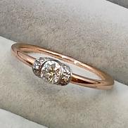 白石付きリング|750 Pt 950,