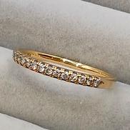 白石付きリング|K18