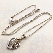 白石付きネックレス（一部刻印なし）|750チェーンK18トップ