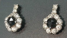 K14WG石付きピアス|-