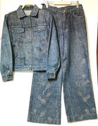 FLORAL APPLIQUE DENIM SETUP|FENDI