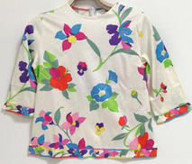 七分袖花柄カットソー|LEONARD