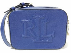 ロゴ型押しレザーショルダーバッグ|LAUREN RALPH LAUREN