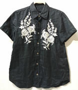 薔薇刺繍ショートスリーブシャツ|TRICOT COMME DES GARCONS