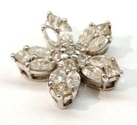 K18石付きフラワートップ|-