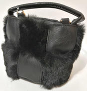 ファー切替ショルダーバッグ|FAVIORA FAUX FUR