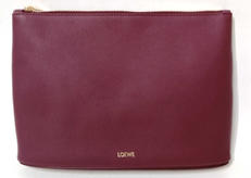 OBLONG POUCH PLAI CRIMSON|LOEWE