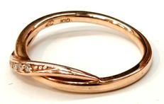 K10石付きクロスリング|4℃