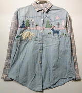 袖切替デザインLSシャツ|VICTORIA JONES