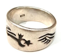 トライバル柄リング|-