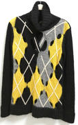 ARGYLE CUTOUT KNIT SWEATER|JEAN PAUL GAULTIER