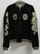 刺繍入りベロアリバーシブルブルゾン|BACK STREET CRAWLER