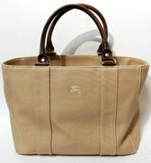 レザーハンドルキャンバスハンドバッグ|BURBERRY BLUE LABEL