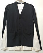 POPLIN X COTTON KNIT CARDIGAN|SACAI