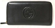 ソーホーレザーラウンドジップ長財布|GUCCI
